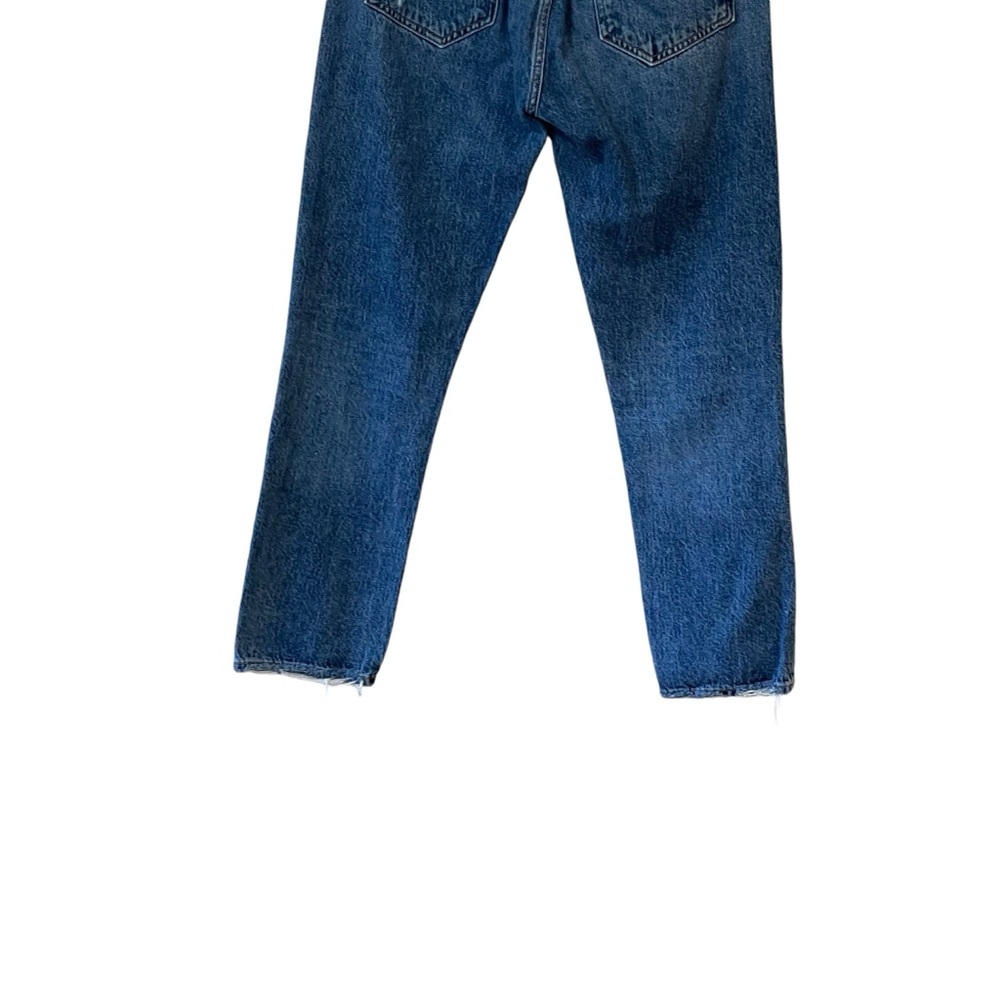 Agolde Riley High Rise Cropped Straight Jeans in Frequency - Picture 11 of 16